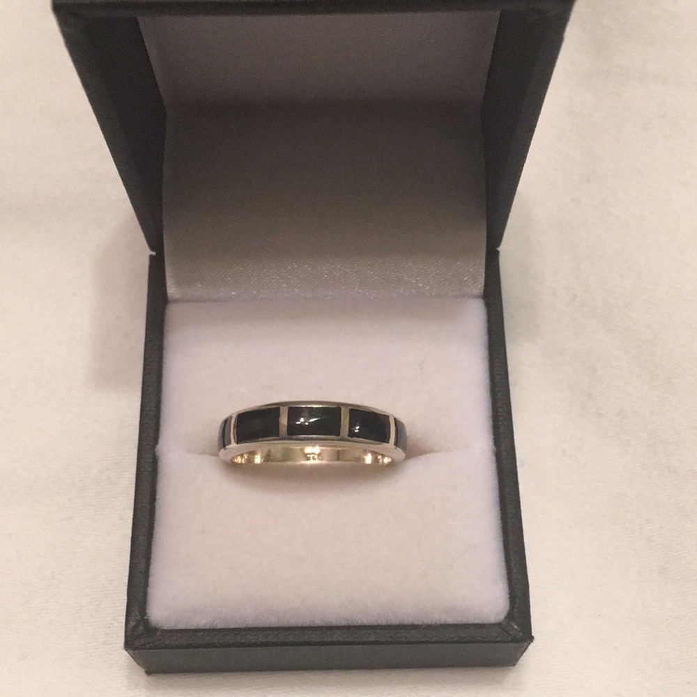 Black sterling ring